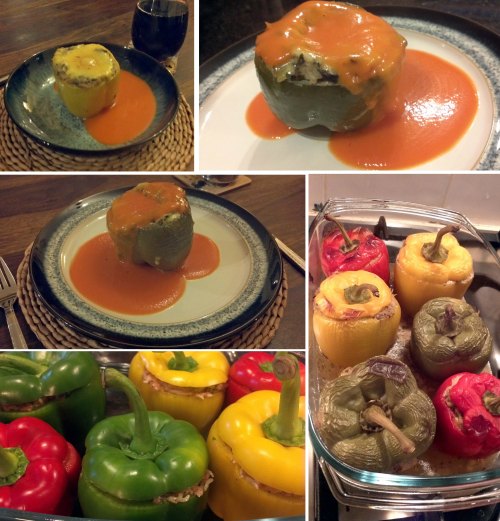 My Peri Peri Meat and Rice Stuffed Peppers
