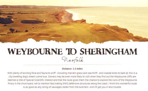 Weybourn to Sharingham walk description