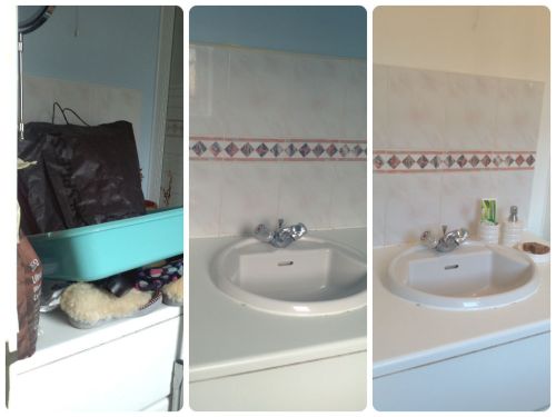 Sink area before and after transformation