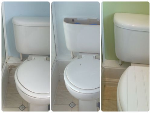 Loo corner transformation including a new toilet seat