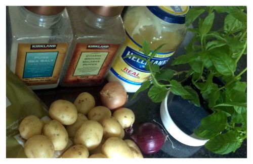 Baby Potato Salad with Mint and Onion ingredients list