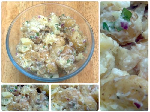 Quick and Easy Baby Potato Salad with Mint and Onion
