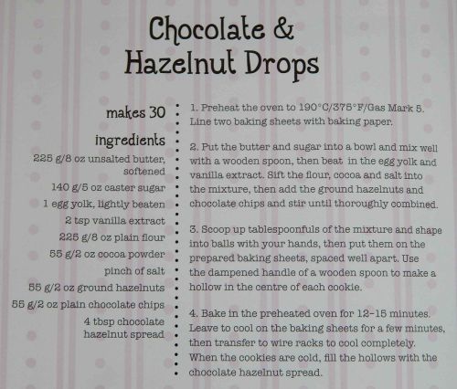 Chocolate and Hazelnut Drops Recipe