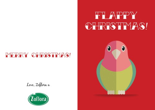 Bird - Printable Christmas Cards from Zoflora