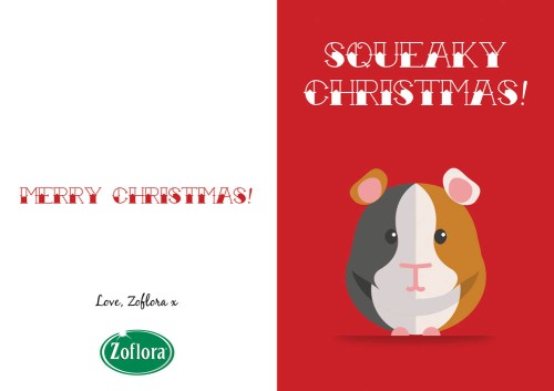 Guinea Pig - Printable Christmas Cards from Zoflora