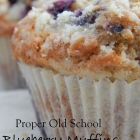 Proper Old School Blueberry Muffins
