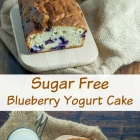 Sugar Free Blueberry Yogurt Cake