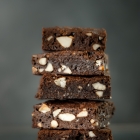 Triple Chocolate Almond Brownies