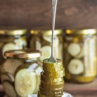 Honey Pickled Cucumber Slices