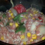 Quick dinners – Corned Beef With Veg And Rice