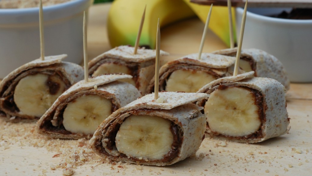 Chocolate, Nuts and Banana Bites