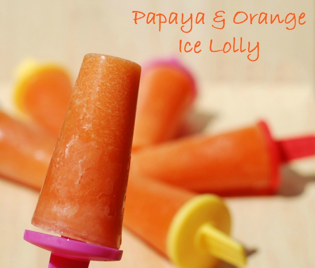 Bring on the summer – Papaya & Orange Ice Lolly
