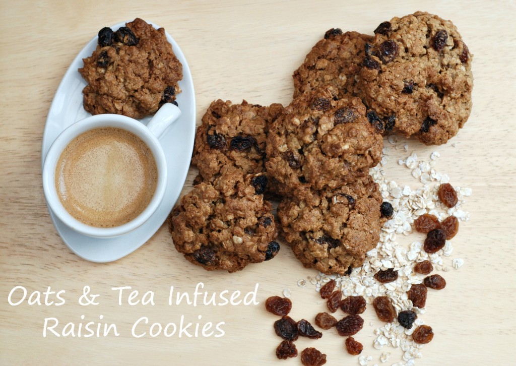 Oats & Tea Infused Raisin Cookies