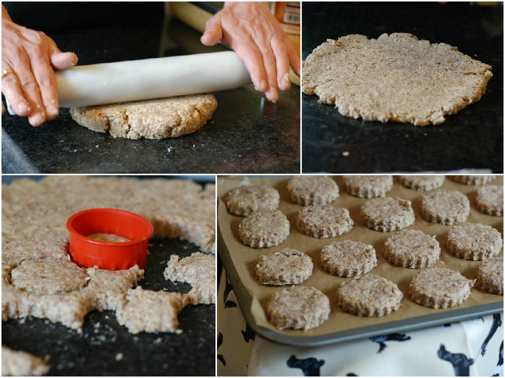Sardine & Oats Dog Cookies in the making