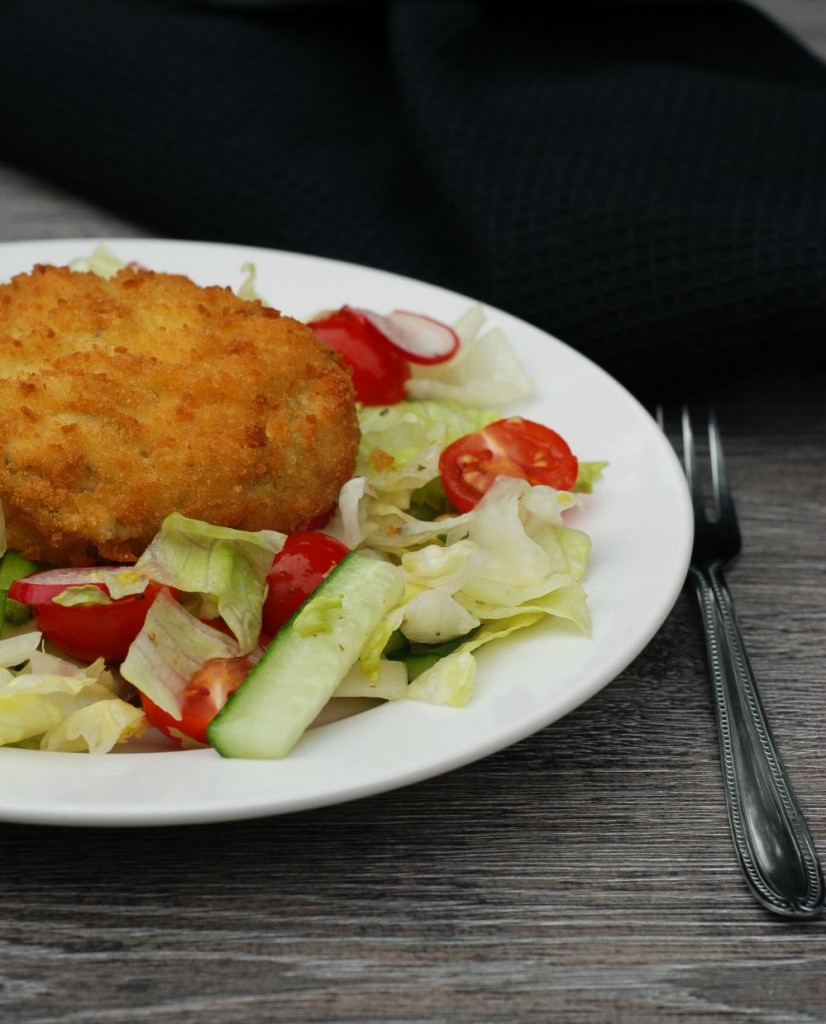 Vegetable Burgers & Simple Green Salad with Coriander & Lime Dressing