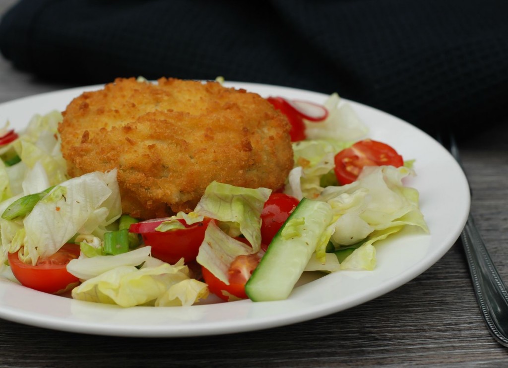 Vegetable Burgers & Simple Green Salad with Coriander and Lime Dressing