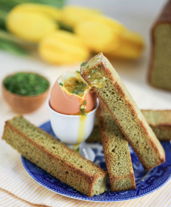 Dippy Egg with Matcha Toast Soldiers