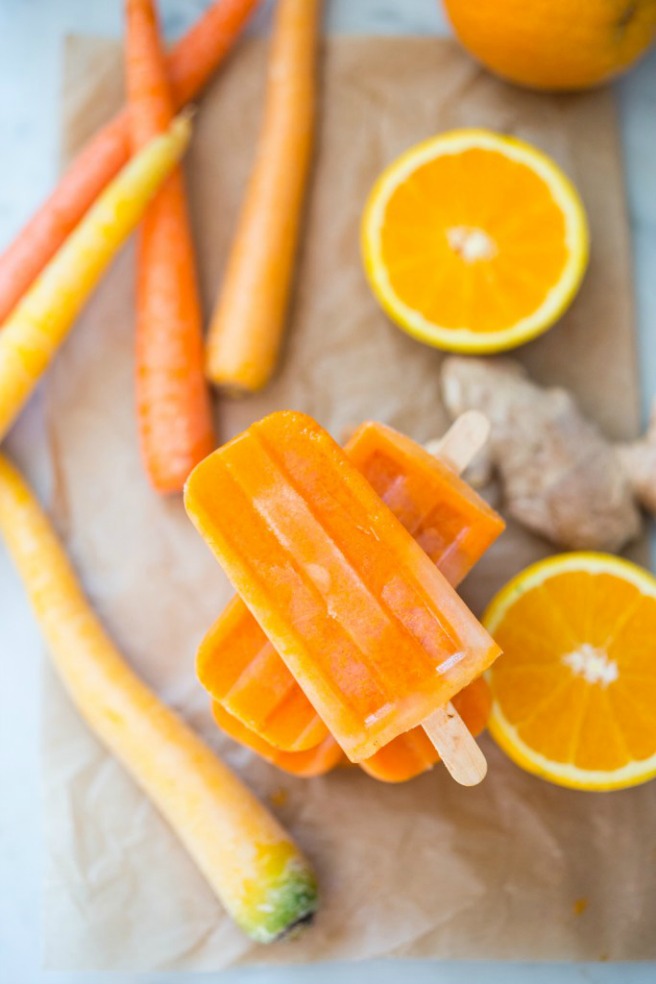 Orange, Carrot & Ginger Popsicle