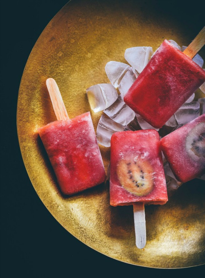 Rose Water, Watermelon & Kiwi Popsicle