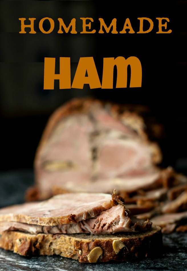 Foolproof Homemade Ham. It might not be a very sophisticated recipe, there is no brining and no glazing but if you buy a proper quality piece of meat, ideally from your local butcher, you will understand why it is so good. The real taste of meat, slightly enhanced with salt, pepper and garlic… trust me, if the quality of meat is good, this is all you need to make it work.