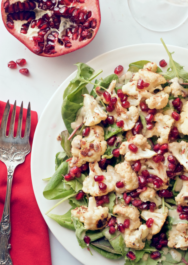 baby-kale-and-roasted-cauliflower-salad-with-pomegranates