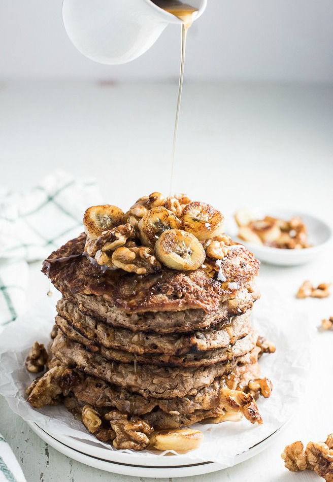 walnut-banana-protein-pancakes