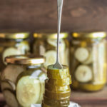 Honey Pickled Cucumber Slices