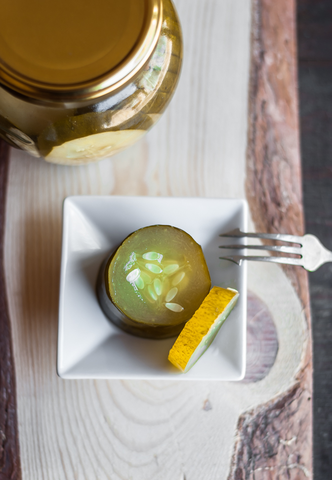 Crisp, sweet yet at the same time slightly tart with a fantastic aroma and just a hint of a vinegary bite these honey pickled cucumber slices are the perfect way to preserve them for winter time.