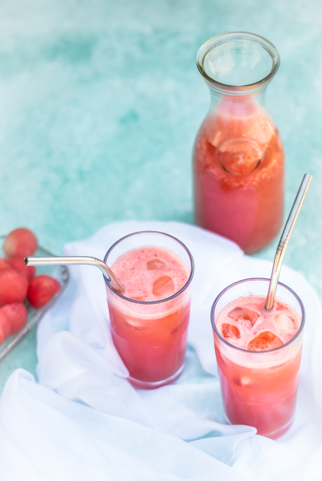 Refreshing, tasty and full of goodness, this watermelon and orange smoothie will quench even the biggest thirst.