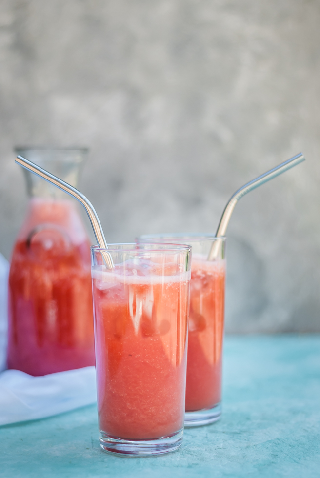 Refreshing, tasty and full of goodness, this watermelon and orange smoothie will quench even the biggest thirst.
