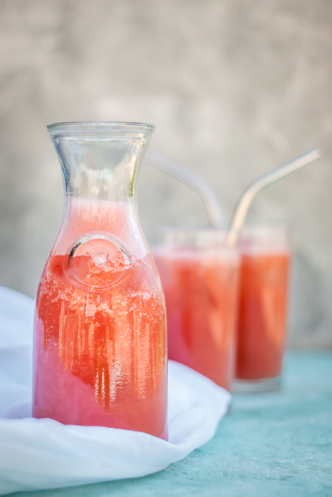 Refreshing, tasty and full of goodness, this watermelon and orange smoothie will quench even the biggest thirst.
