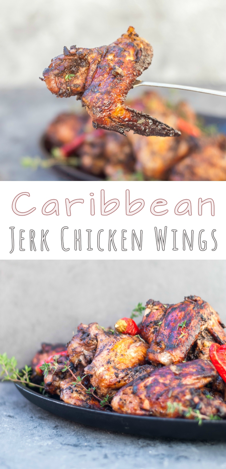 Caribbean Jerk Chicken Wings - crispy, both sweet and spicy and full of flavours – the perfect recipe to bring back memories of hot summer days.